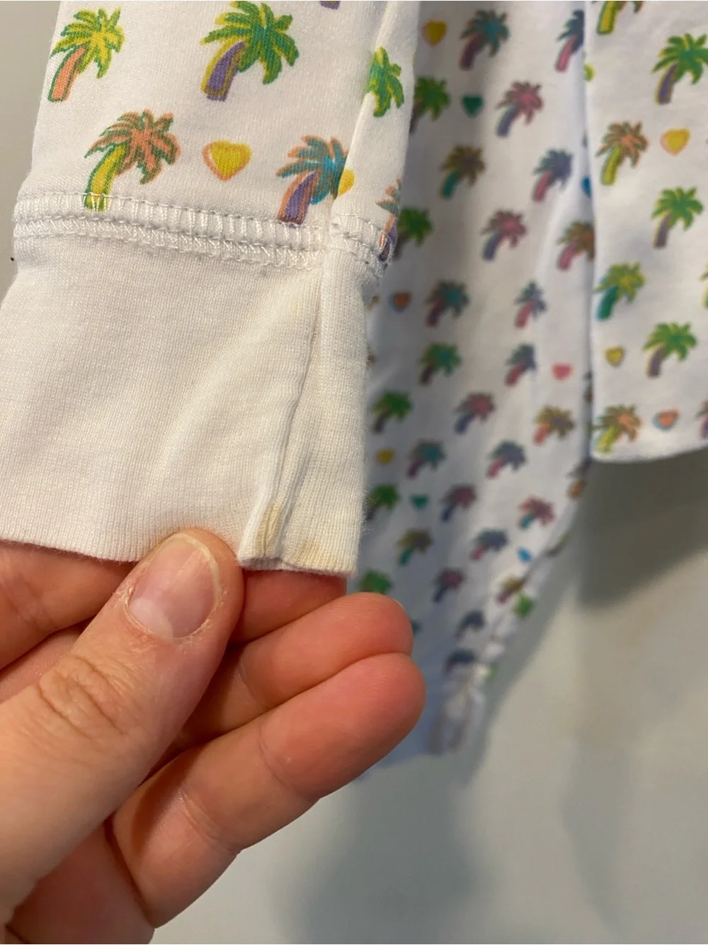 Roller Rabbit palm tree print pajama set size 4t 100% Pima cotton